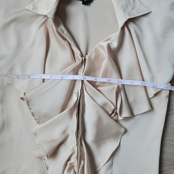 RUFFLED Gold Blouse - Picture 6 of 9